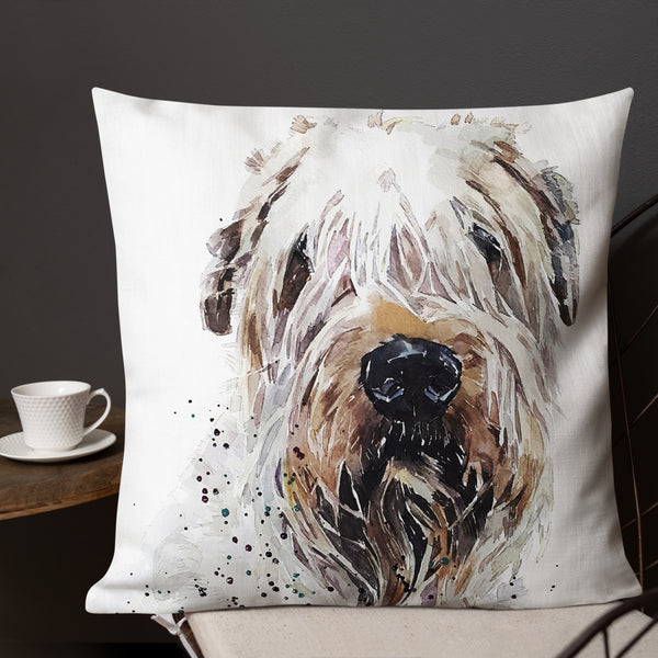 "Wheaten Terrier (Version 2) - Premium Pillow/Cushion