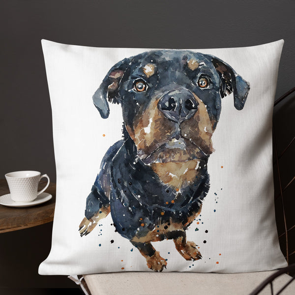 "Rottweiler (Version 2)" - Premium Pillow/Cushion