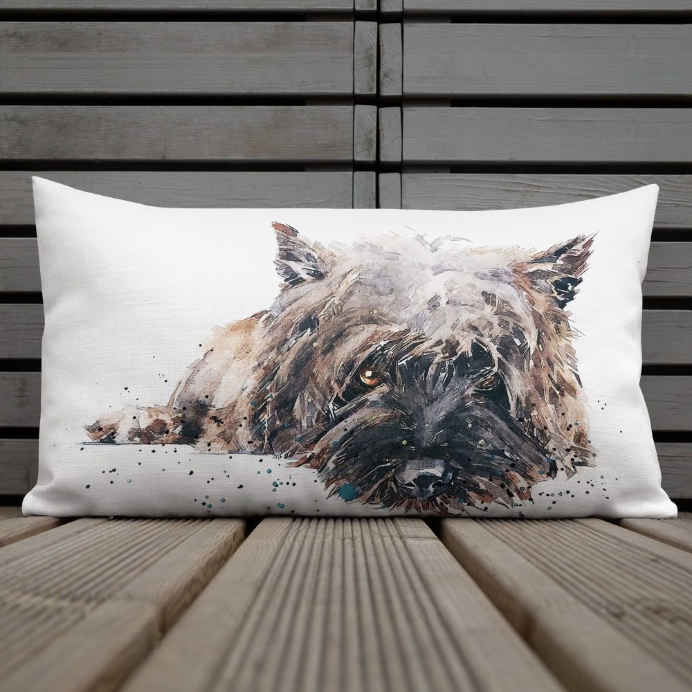 Watercolour dog cushions
