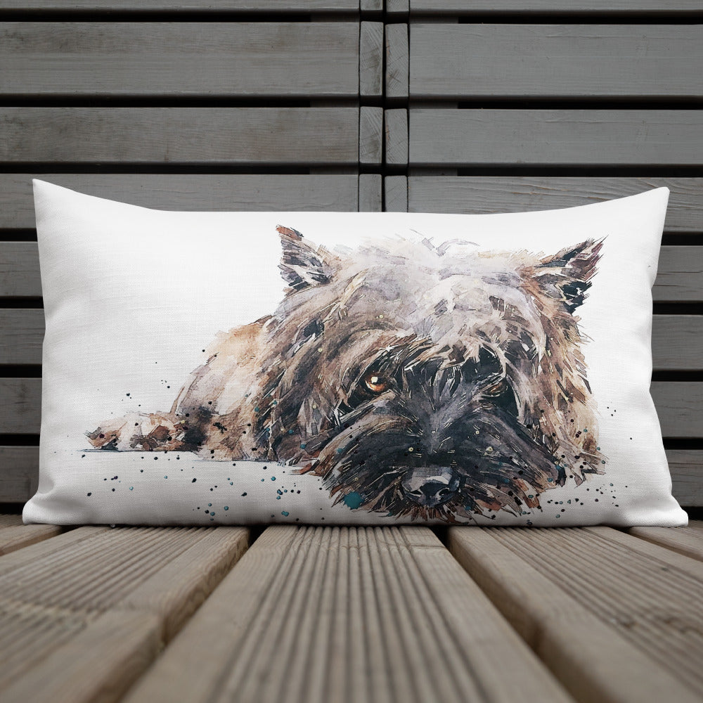 "Cairn Terrier (Version 1)" - Premium Pillow/Cushion