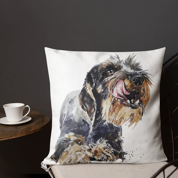 Wirehaired Dachshund Premium Pillow