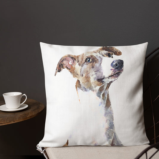 Whippet | Premium Pillow/Cushion | Edswatercolours