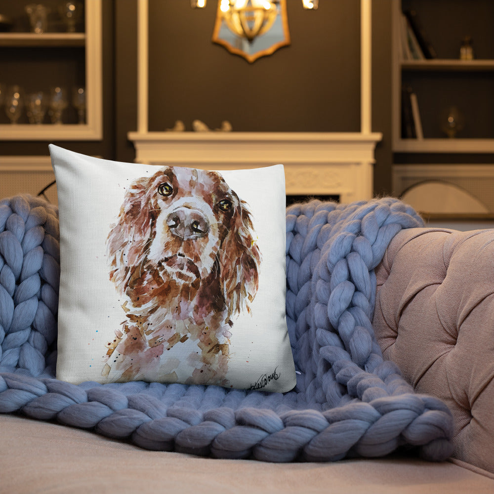 Red Setter | Premium Pillow/Cushion | Edswatercolours
