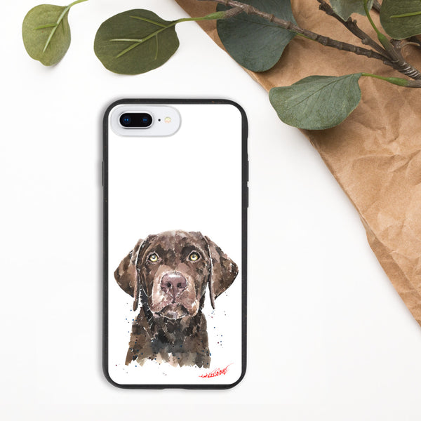 "Chocolate Labrador (Version 1)" - Biodegradable iPhone Case