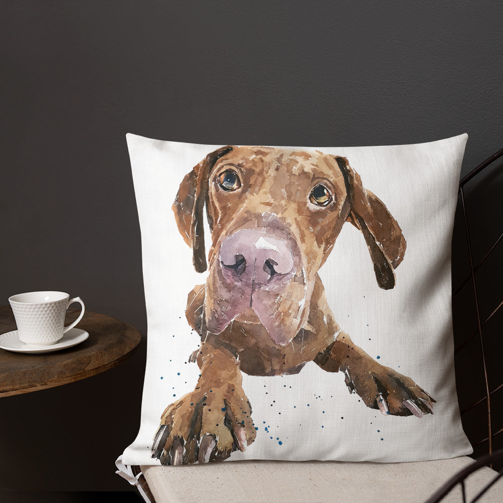 Vizsla Pup | Premium Pillow/Cushion | Edswatercolours