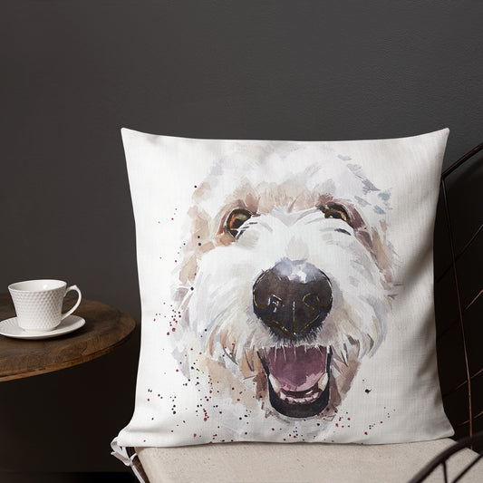 Goldendoodle (Version 1) | Premium Pillow/Cushion | Edswatercolours