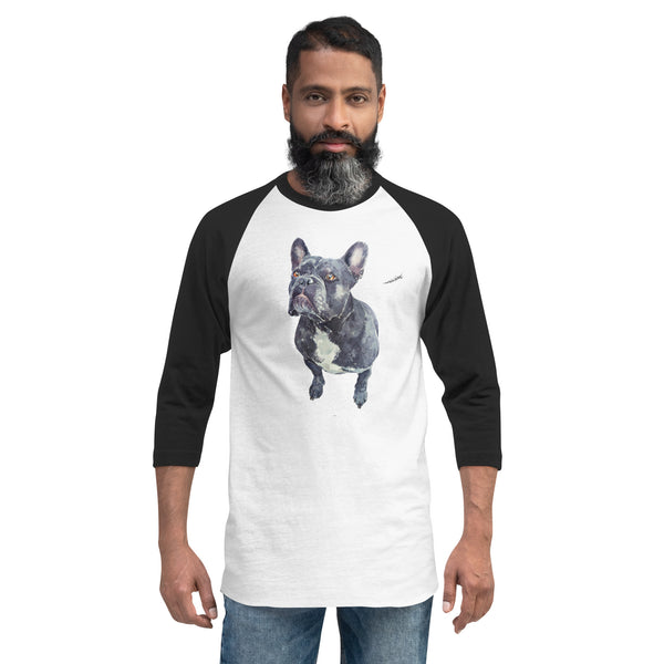 French Bulldog Unisex 3/4 Sleeve Raglan Shirt | Tultex 245