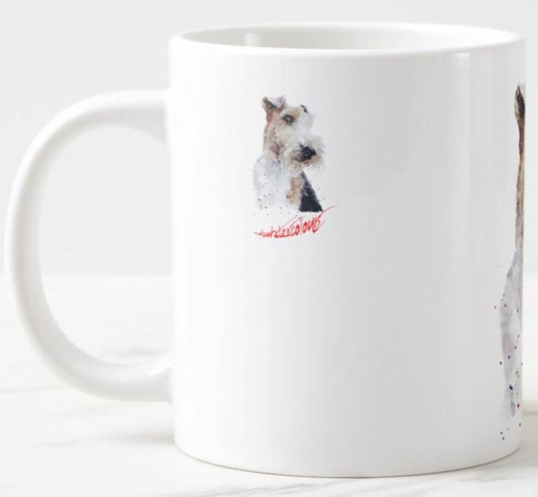 Large Wire Hair Fox Terrier 4 Ceramic Mug 15 oz