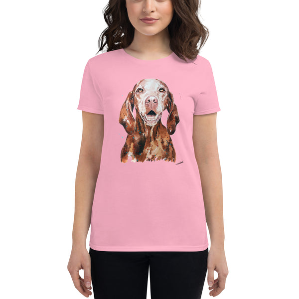 Vizsla sugar Face Women's Fashion Fit T-Shirt | Gildan 880
