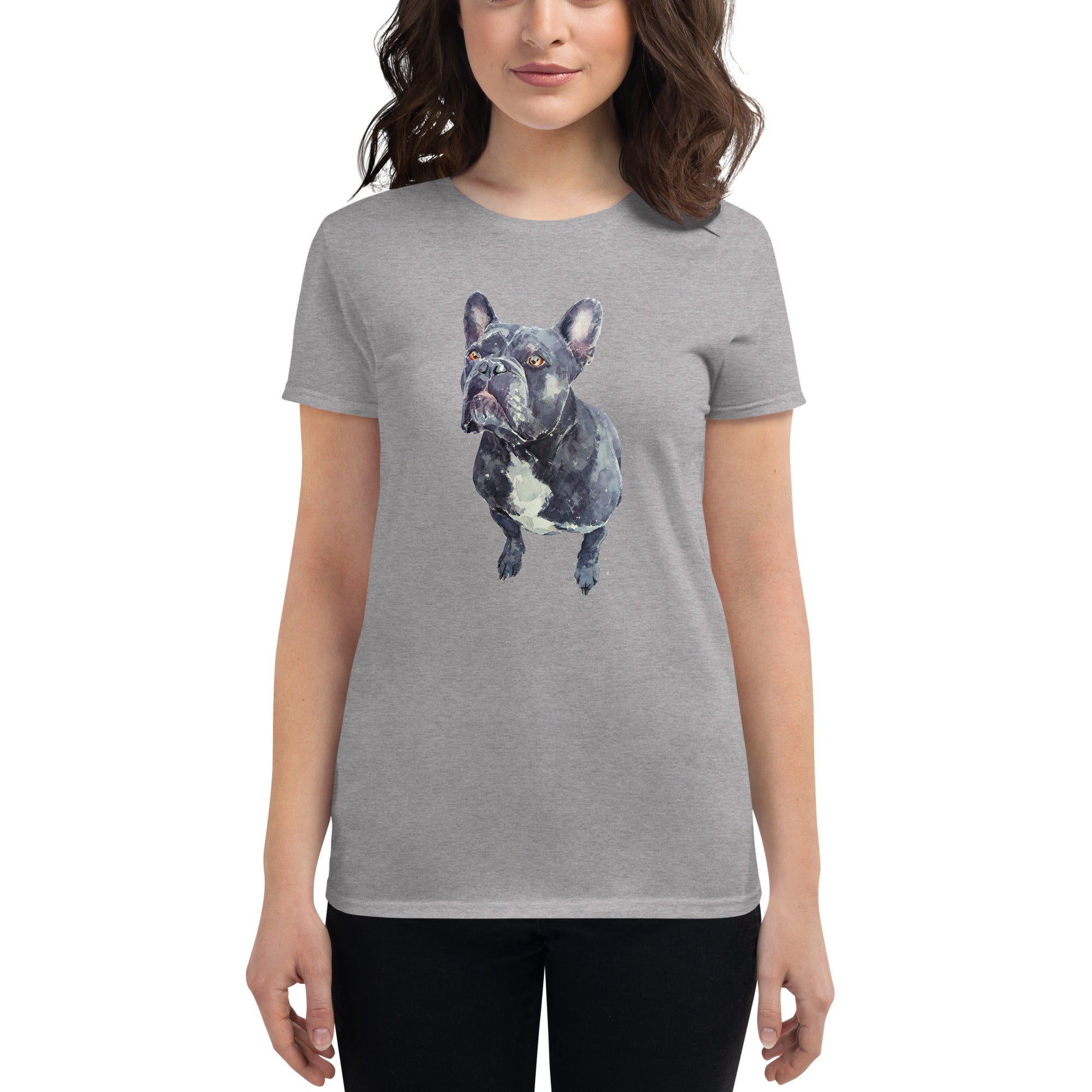 French Bulldog Women's Fashion Fit T-Shirt | Gildan 880